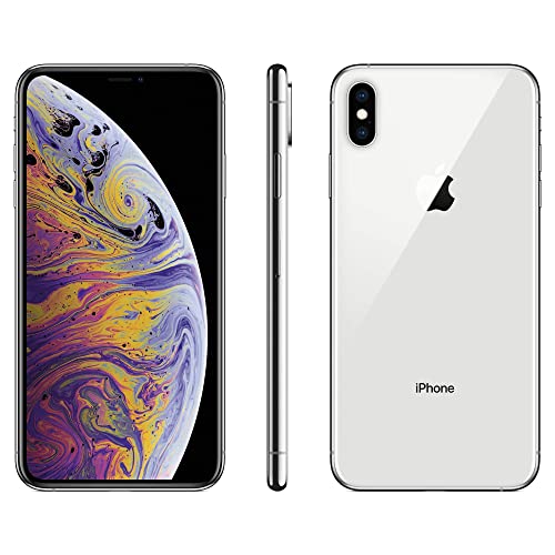 Apple iPhone XS, 64GB, Silver - Unlocked (Renewed)