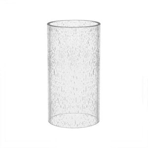 sunwo glass shade straight cylinder glass lamp shade replacement with multiple effects (bubble straight cylinder)