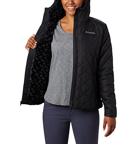 Columbia Women's Copper Crest Hooded Jacket, Black, 2X Plus