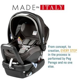 Peg Perego Ypsi Travel System - Includes Ypsi Lightweight Reversible Stroller and Primo Viaggio 4-35 Nido Infant Car Seat - Made in Italy - Onyx (Black)