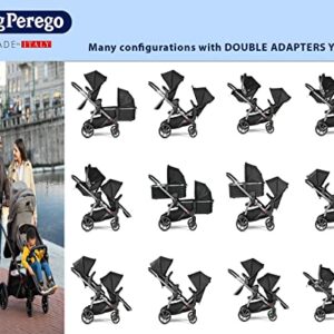 Peg Perego Ypsi Travel System - Includes Ypsi Lightweight Reversible Stroller and Primo Viaggio 4-35 Nido Infant Car Seat - Made in Italy - Onyx (Black)