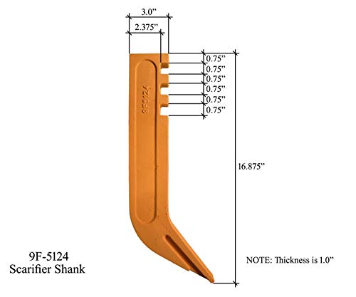 2 - Scarifier Shanks, Fits Most Caterpillar Motor Gaders- 9F-5124, 195-7218