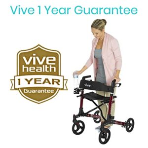 Vive Cup Holder for Walker, Wheelchair, Accessories, Stroller, Adults, Bike, Boat, Desk, Mobility Scooter, Rollator, Electric Wheel Chair - Portable Adjustable Cupholder Attachment, Near Universal Fit