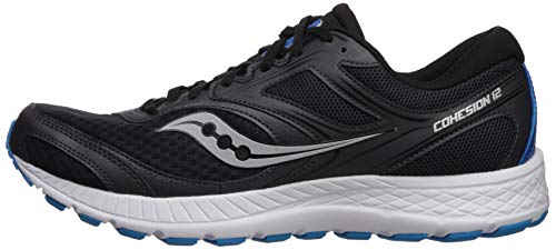Saucony Men's Versafoam Cohesion 12 Road Running Shoe, black/blue, 11.5 M US