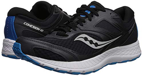 Saucony Men's Versafoam Cohesion 12 Road Running Shoe, black/blue, 11.5 M US