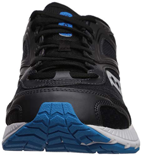 Saucony Men's Versafoam Cohesion 12 Road Running Shoe, black/blue, 11.5 M US