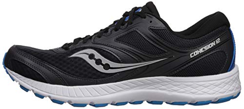 Saucony Men's Versafoam Cohesion 12 Road Running Shoe black/blue, 12 M US