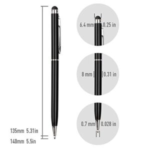 homEdge Stylus Pen and Ink Pen Set of 12 Pack, Universal 2 in 1 Capacitive Stylus Ball Point Pens Compatible with iPad, iPhone, Samsung, Kindle Touch