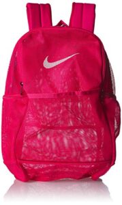 nike brasilia mesh backpack 9.0, rush pink/rush pink/white, one size
