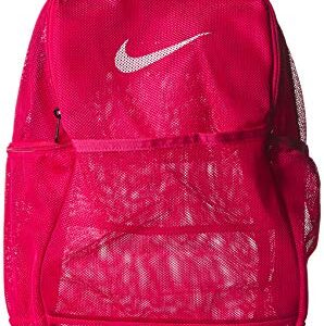 NIKE Brasilia Mesh Backpack 9.0, Rush Pink/Rush Pink/White, One Size