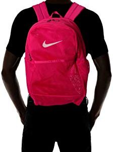 NIKE Brasilia Mesh Backpack 9.0, Rush Pink/Rush Pink/White, One Size