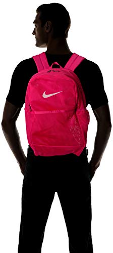 NIKE Brasilia Mesh Backpack 9.0, Rush Pink/Rush Pink/White, One Size