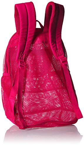 NIKE Brasilia Mesh Backpack 9.0, Rush Pink/Rush Pink/White, One Size