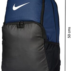 NIKE Brasilia XLarge Backpack 9.0, Midnight Navy/Black/White, Misc