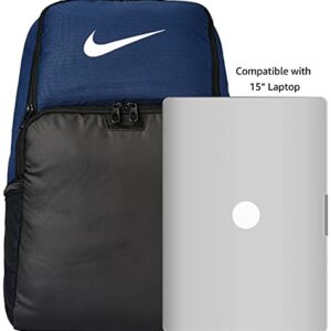 NIKE Brasilia XLarge Backpack 9.0, Midnight Navy/Black/White, Misc