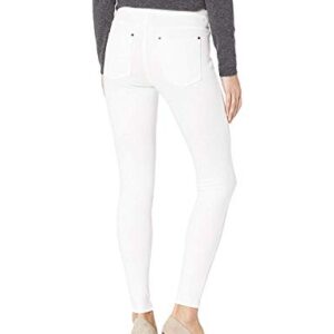 HUE womens Solid Color Original Jeanz Denim Legging Hosiery, White, Large US