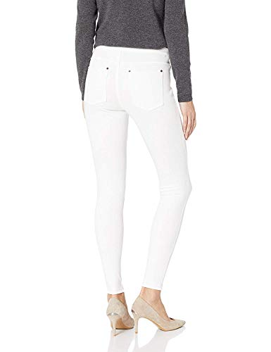 HUE womens Solid Color Original Jeanz Denim Legging Hosiery, White, Large US