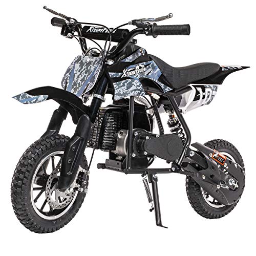 XtremepowerUS 49CC 2-Stroke Gas Power Mini Pocket Dirt Bike Dirt Off Road Motorcycle Ride-on (Pixel Dirt)