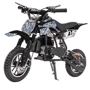 xtremepowerus 49cc 2-stroke gas power mini pocket dirt bike dirt off road motorcycle ride-on (pixel dirt)