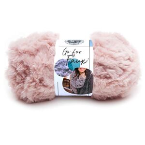 (1 skein) lion brand yarn go for faux bulky yarn, pink poodle, 195 foot (pack of 1)
