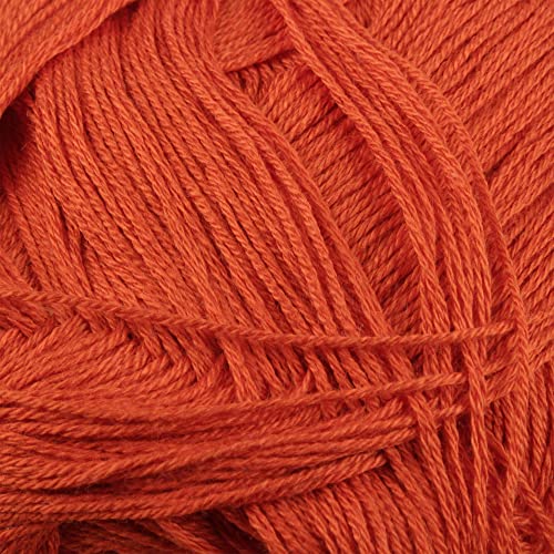 JubileeYarn Baby Soft Bamboo Cotton Yarn - 50g/Skein - Burnt Orange - 4 Skeins