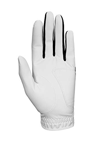 Callaway Golf Women's Weather Spann Premium Synthetic Golf Glove  (White, Single, Large, Prior Gen Model , Standard, Worn on Left Hand)