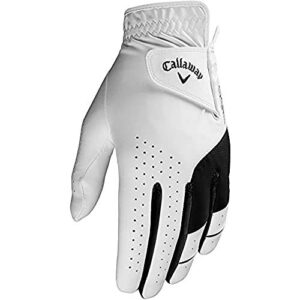 callaway golf men's weather spann golf glove(white, single, medium-large, prior gen model , standard, worn on right hand)