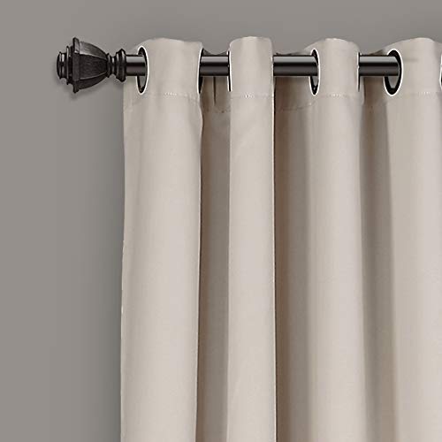Lush Decor Insulated Grommet Blackout Curtains Panel Pair, 52"W x 108"L, Wheat