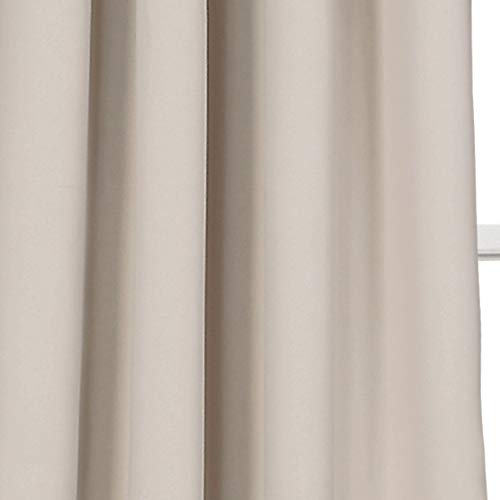 Lush Decor Insulated Grommet Blackout Curtains Panel Pair, 52"W x 108"L, Wheat