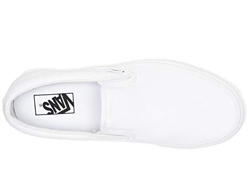 Vans Unisex Adults Classic Slip On Trainers True White, 9 Women/7.5 Men