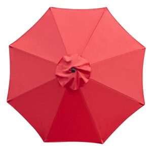 sunnyglade 9ft patio umbrella replacement canopy market umbrella top fit outdoor umbrella canopy (red)