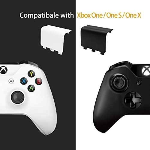 KELIFANG Replacement Battery Cover Door Compatible with Xbox One, One S, One X Controller, Battery Back Shell Repair Part Compatible with Xbox Wireless Controller (Black, White)