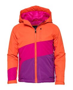 arctix kids frost insulated winter jacket, clementine, 4t