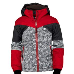 arctix kids ronan insulated winter jacket, vintage red, medium