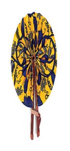 utopia africa african botanical leather folding fan
