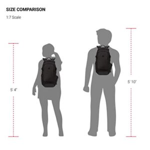 SwissGear 3598 Backpack Narrow Daypack, Black, 18-Inch