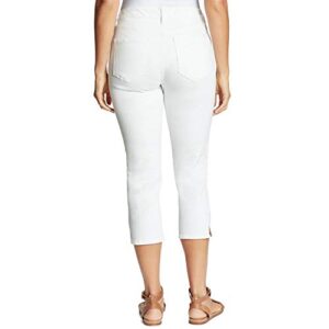 NINE WEST Women's Chrystie Denim Capri, White, 8