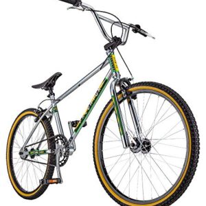 Schwinn Predator Team 24 Freestyle BMX Bike, Throwback 1983 Design, Single-Speed Drivetrain, Hi-Ten Steel Frame, Rattrap Pedals, Front and Rear Caliper Brakes, 24-Inch Gum Wall Tires, Chrome