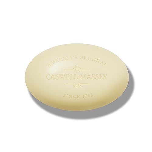 Caswell-Massey Heritage Number Six Luxury Bar Soap, Triple Milled, Moisturizing & Scented Bath Soap for Men & Women for Face, Body and Hands, 5.8 Oz Bath Bar (1 Soap Bar)