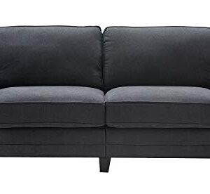 Serta Copenhagen 73" Sofa - Pillowed Back Cushions and Rounded Arms, Durable Modern Upholstered Fabric - Charcoal