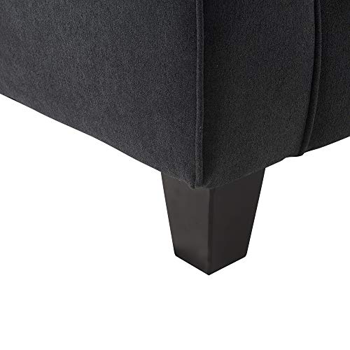 Serta Copenhagen 73" Sofa - Pillowed Back Cushions and Rounded Arms, Durable Modern Upholstered Fabric - Charcoal