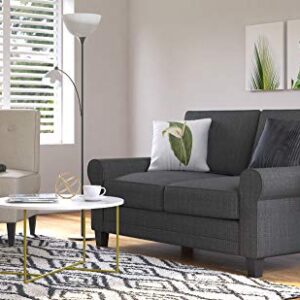 Serta Copenhagen 73" Sofa - Pillowed Back Cushions and Rounded Arms, Durable Modern Upholstered Fabric - Charcoal