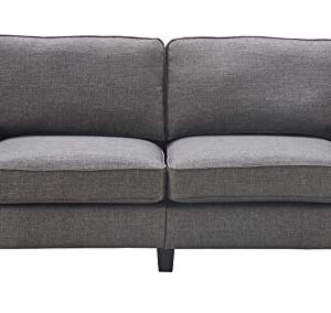 Serta Palisades Upholstered Sofas for Living Room Modern Design Couch, Straight Arms, Soft Fabric Upholstery, Tool-Free Assembly, 73" Sofa,Grey