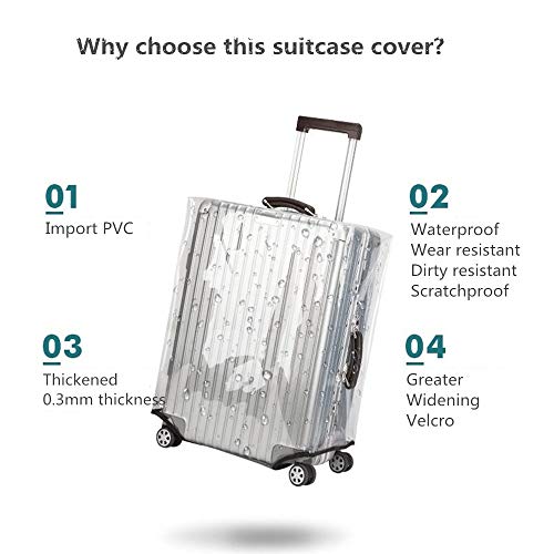 GigabitBest Luggage Protector Covers Suitcase Cover Protector PVC Luggage Case (24inch)