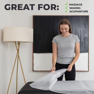 Disposable Non-Woven Bed Sheet 31.5 " X 70" 30gms For Massage, Spa, Tattoo and Exam tables (1 Roll 50 sheets)