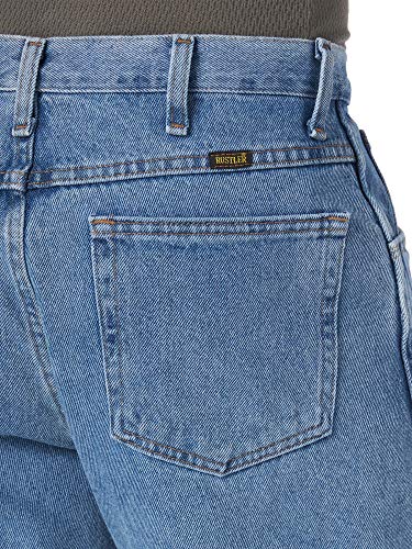 Rustler mens Classic Regular Fit Jeans, Stonewash, 36W x 32L US