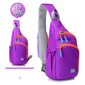 Peicees Small Sling Backpack Waterproof Unisex Shoulder Bag Chest Crossbody Daypack