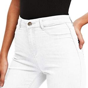 Hybrid & Company Super Comfy Stretch Women 5 Pocket Jeans P28868SK White 11