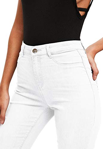 Hybrid & Company Super Comfy Stretch Women 5 Pocket Jeans P28868SK White 11