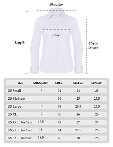 PIER 17 Button Down Shirts for Women, Tailored Long Sleeve Casual Business Professional Office Work Collared Dress Blouse New White